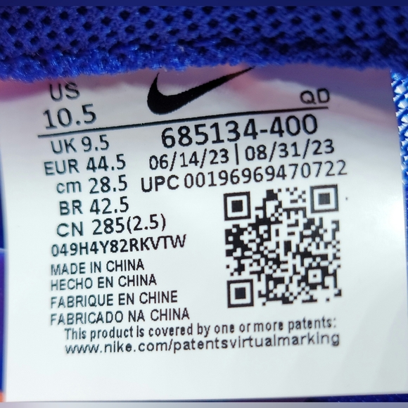 Nike Zoom Rival SD 4 Throwing Shoes Rotational Blue Sz 10.5 Men NIB - Picture 8 of 10